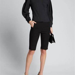 NWT Tibi anson black stretch Bermuda Shorts 2